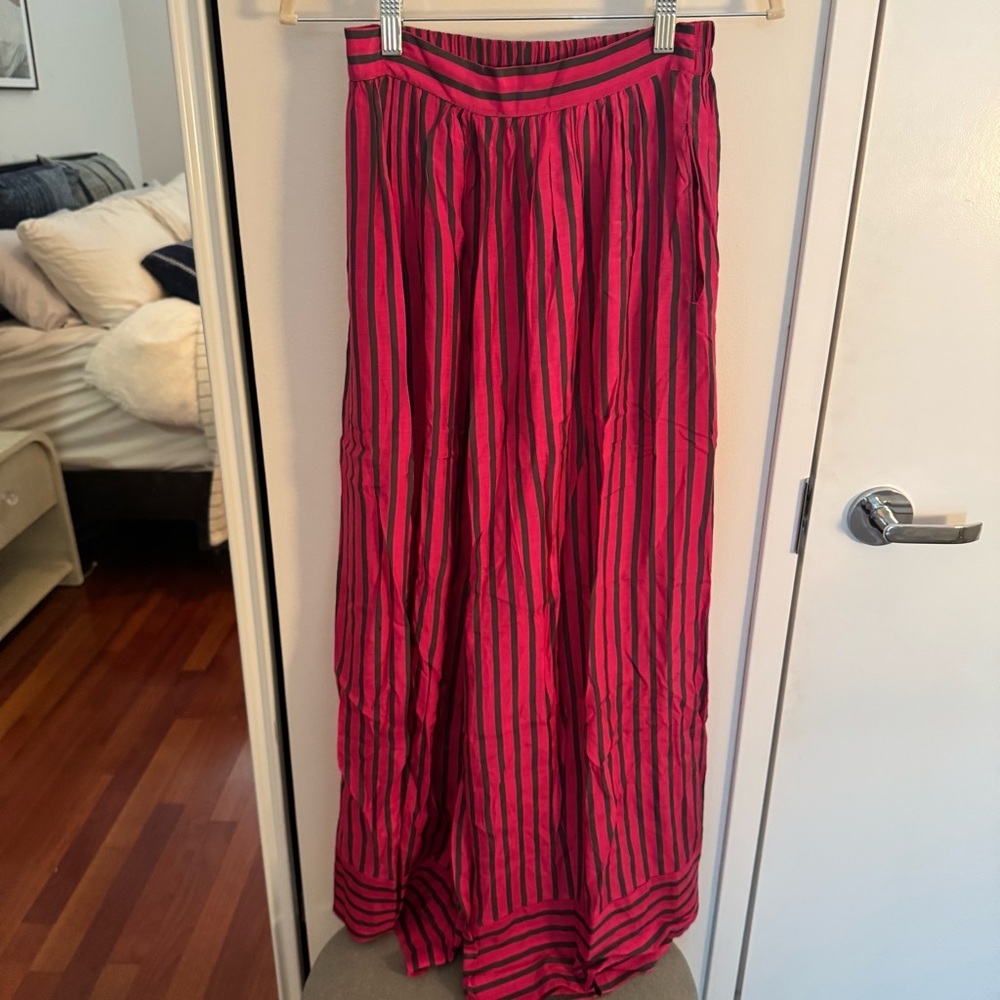 Nicobar Striped Pink Wide Leg Pants - Picture 3 of 6